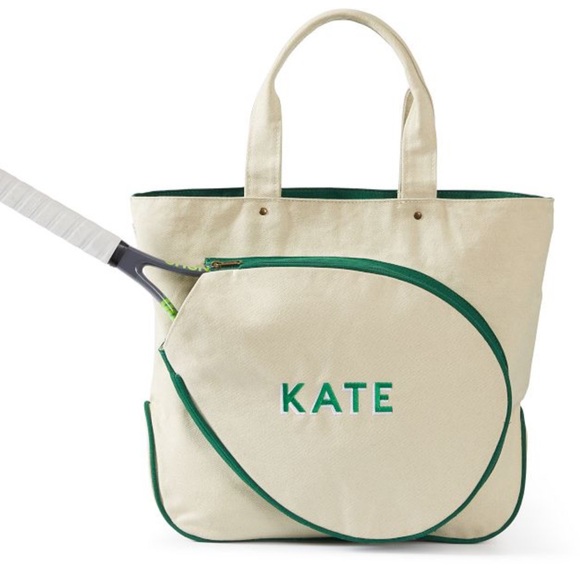 New Mark & Graham Canvas Tennis Tote - Picture 1 of 3